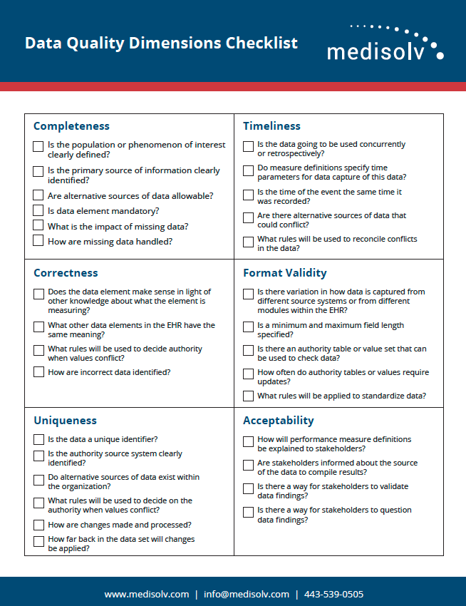 Data Quality Checklist and Monitoring Plan Download